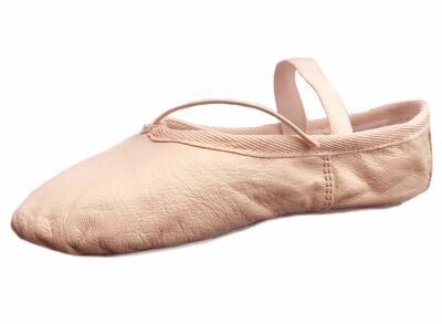 Ballet Shoes, Pink Leather Ballet Dance shoes Full Sole Children & Adults Sizes