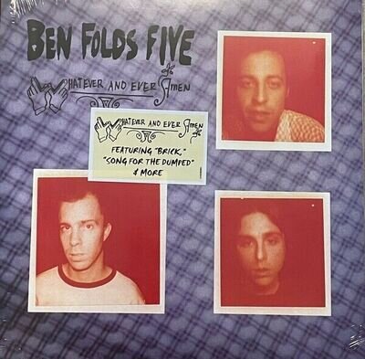 BEN FOLDS FIVE " WHATEVER AND EVER AMEN " SEALED EURO VINYL LP INDIE ROCK