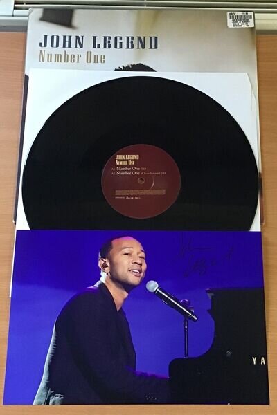 JOHN LEGEND,NUMBER ONE,VINTAGE 2004 12” 33rpm,+ GENUINE HAND SIGNED PHOTO,COA