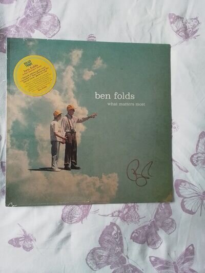 Ben Folds What Matters Most Signed Gold 12" Vinyl LP w/ Bonus Flexi Disc