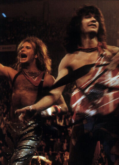 VAN HALEN POSTER PAGE . EDDIE VAN HALEN & DAVID LEE ROTH . J8