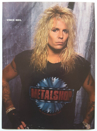 MOTLEY CRUE VINCE NEIL / METALLICA LARS ULRICH MAGAZINE PINUP POSTER CLIPPING