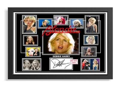 239 debbie harry blondie signed a4 photograph framed unframed reprint)