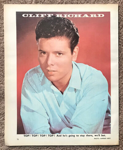 CLIFF RICHARD - 1963 Full page UK magazine annual poster