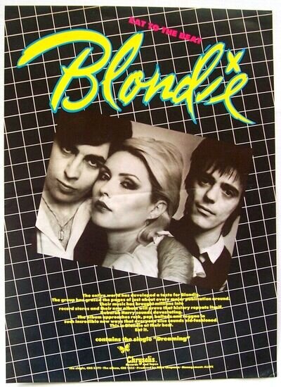 BLONDIE 1979 vintage POSTER ADVERT EAT TO THE BEAT Debbie Harry