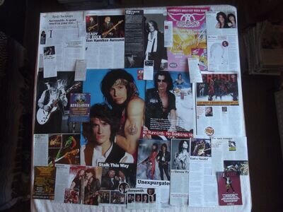 AEROSMITH - MAGAZINE CUTTINGS COLLECTION - CLIPPINGS, POSTER, ADVERTS X25.