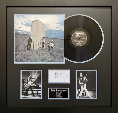 PETE TOWNSHEND HAND SIGNED FRAMED VINYL DISPLAY THE WHO WHO'S NEXT AUTOGRAPH