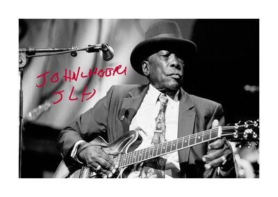 John Lee Hooker 2 A4 reproduction autograph poster with choice of frame