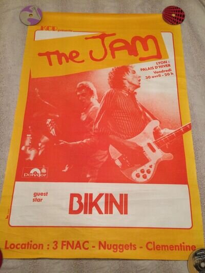 The Jam Official Very Rare Gig Poster Lyon France 82 Weller Very Large