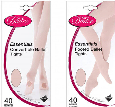 SILKY ESSENTIALS BALLET DANCE TIGHTS CONVERTIBLE OR FOOTED ADULTS - PINK OR TAN