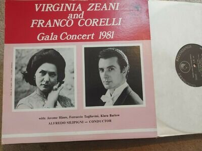 VIRGINIA ZEANI FRANCO CORELLI GALA CONCERT 1981 ALFRED SILIPIGNI LP