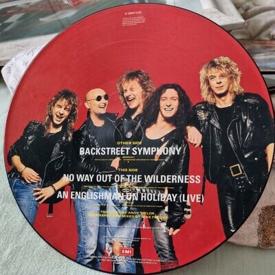 THUNDER Backstreet Symphony 12" 45rpm RARE UK PICTURE DISC 1990 NM