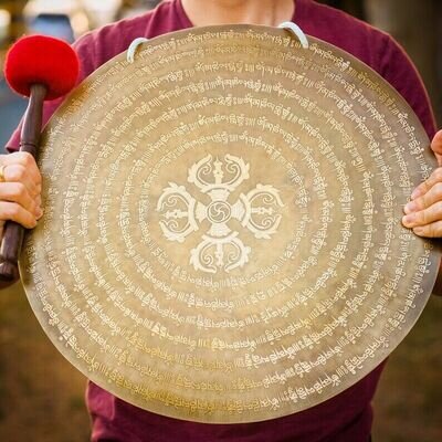 GONG18 Inches for sound healing,meditation, Hand made Hand carving Made in Nepal