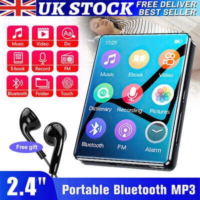 Bluetooth Support 128GB MP4/MP3 Lossless Music Player FM Radio Recorder Sport UK