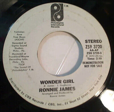 Ronnie James - Wonder Girl (7", Promo)