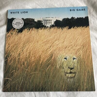 WHITE LION - Big Game Lp. 1989 Original Euro Press. With Poster/merch Sheet