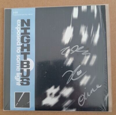 NIGHTBUS 'EXPOSED TO SOME LIGHT'/'AVERAGE BOY' SIGNED 7" VINYL SINGLE mint