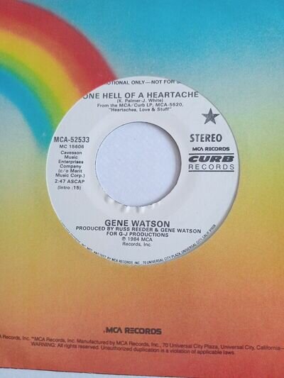 Gene Watson - One Hell Of A Heartache (USA MCA 52533 PROMO)