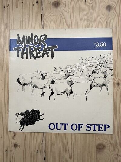 Minor Threat “Out Of Step” LP Record Original 1983 $3.50 Post Made In England