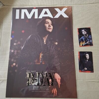 SUGA BTS AGUST D TOUR 'D-DAY' THE MOVIE CGV IMAX EVENT BENEFIT PHOTOCARD& POSTER