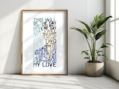 ❤ PRINCE ❤ Diamonds And Pearls - song lyrics poster art limited Edition Print