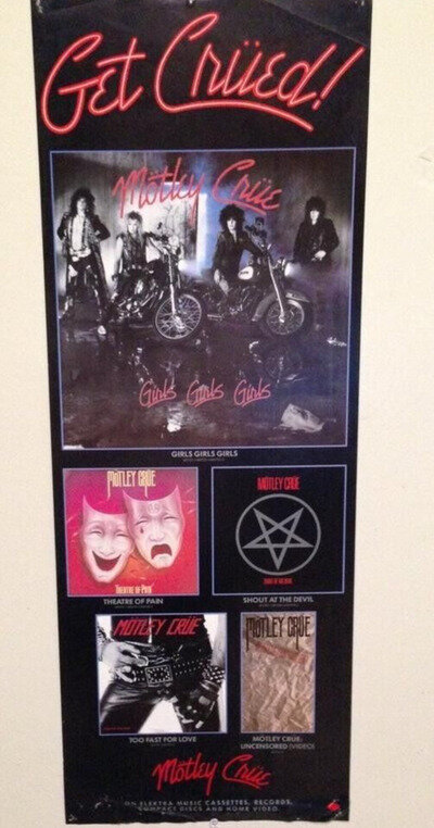 Motley Crue 1987 Get Crued Girls Girls Girls Promo Poster NEW vintage nikki sixx