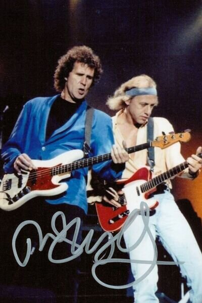 John Illsley Hand Signed 6x4 Photo Dire Straits Bass Guitarist Autograph + COA