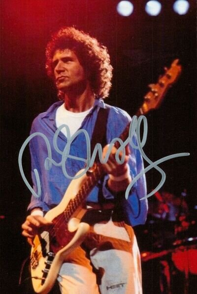 John Illsley Hand Signed 6x4 Photo Dire Straits Bass Guitarist Autograph + COA