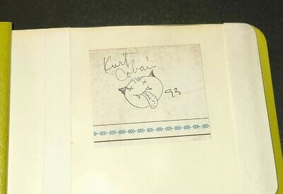 Kurt Cobain signed doodle Nirvana Kurt Cobain autograph dated 93