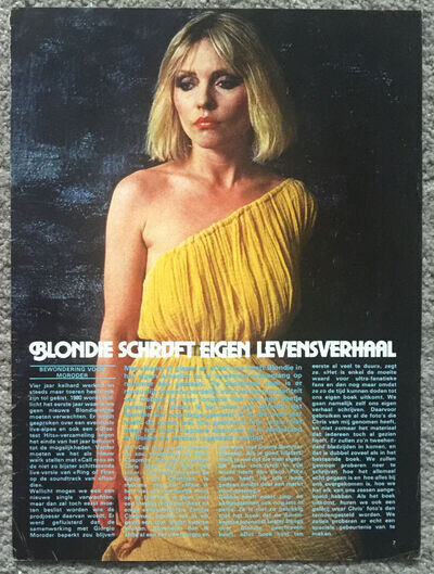 DEBBIE HARRY - 1980 Full page Dutch magazine poster BLONDIE