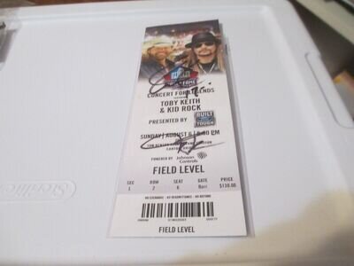 Hall Of Fame Concert For Legends Autographed Ticket By Toby Keith And Kid Rock