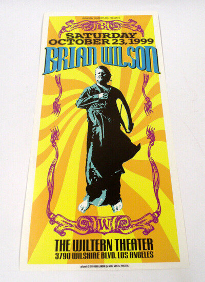 ORIGINAL BRIAN WILSON 1999 WILTERN THEATER LOS ANGELES CA CONCERT POSTER