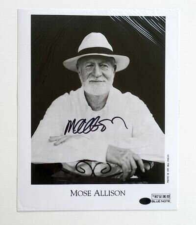 Mose Allison ( Jazz Musician) 1927-2016 hand signed autograph on Blue Note photo