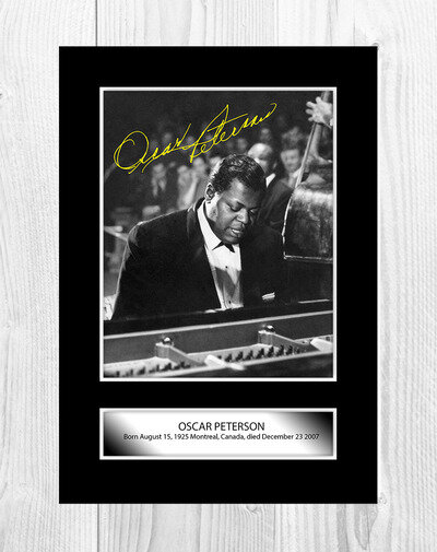 Oscar Peterson 1 A4 reproduction autograph photograph poster choice of frame