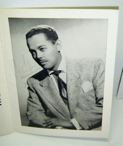 In Concert 1952 Program Count Basie George Shearing W/Billy Eckstine’s Autograph