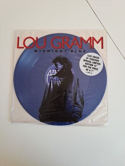 Lou Gramm - Midnight Blue 12" Vinyl Single Blue Disc EXCELLENT CONDITION