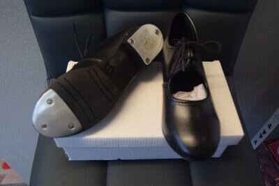 Black encore tap shoes - fitted with heel and toe taps - all sizes