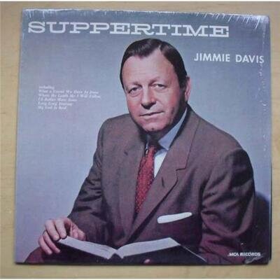 JIMMIE DAVIS SUPPERTIME LP 1980'S ISSUE OF 1959 ALBUM USA