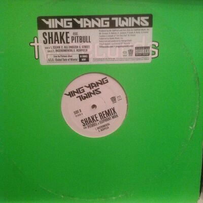 Ying Yang Twins Feat Pitbull & Elephant Man ‎– Shake Remix 12" Vinyl Hip Hop TVT