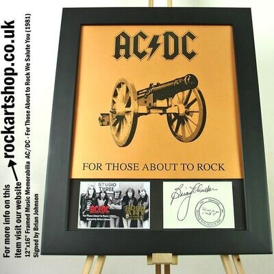 AC/DC Signed BRIAN JOHNSON For Those About to Rock Autographed WORLD SHIP