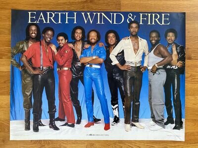 Earth Wind & Fire Original 1981 Promotional Poster 32” X 24” Never Hung