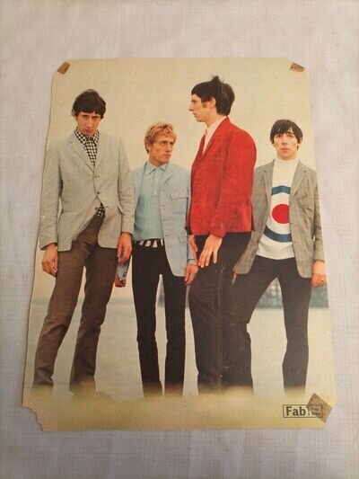 Orig 1960s The Who Mods magazine poster FAB Single Page Size