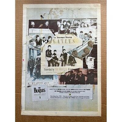 BEATLES ANTHOLOGY 1 POSTER SIZED original music press advert from 1995 - printed