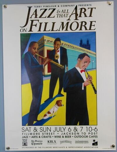 Jazz Poster Jazz And All That Art On Fillmore Original San Francisco July 1996