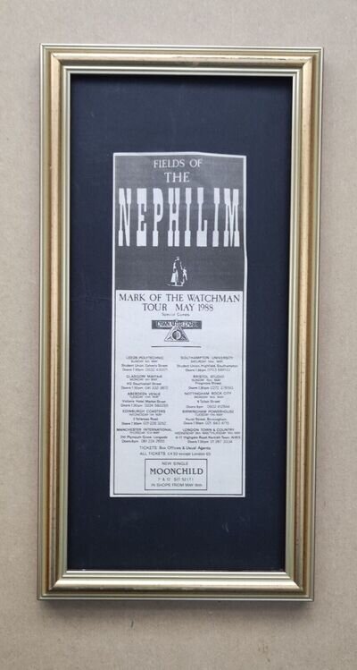 Fields of The Nephilim UK Tour Original UK Press Advert 1988