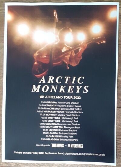 Arctic Monkeys - live music show 2023 TOUR promotional tour concert gig poster