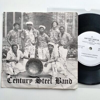 SIGNED Century Steel Band 7" Single NM Vinyl Record 20th Reggae Ska Bob Marley