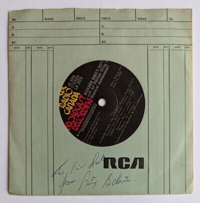 ✨🎶Signed Richard Ring Bix Belair Montreal Jazz Soundtrack Music CBC RADIO EP 7"