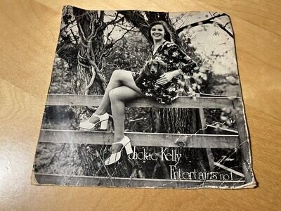 1975 Jackie Kelly Entertains 7’’ signed Vinyl Record Autograph / Johnny Cash