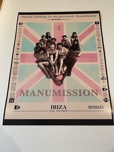 Manumission Ibiza 1994 Flyer Poster (A2)